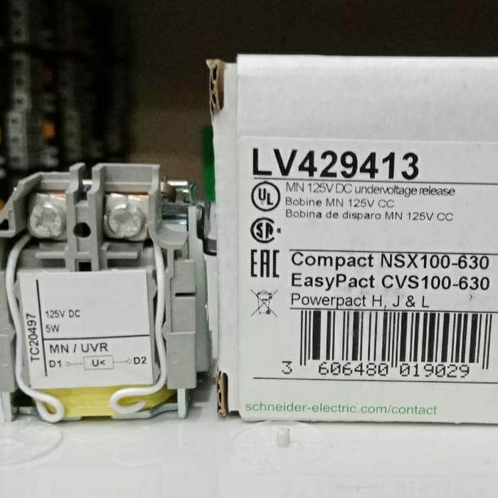 UVT MN UVR 125VDC LV429413 SCHNEIDER