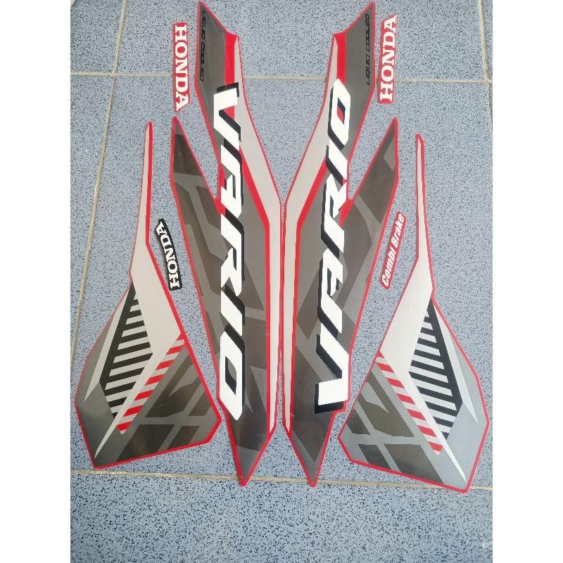 stiker striping motor vario 125 2022 2023 merah full body original
