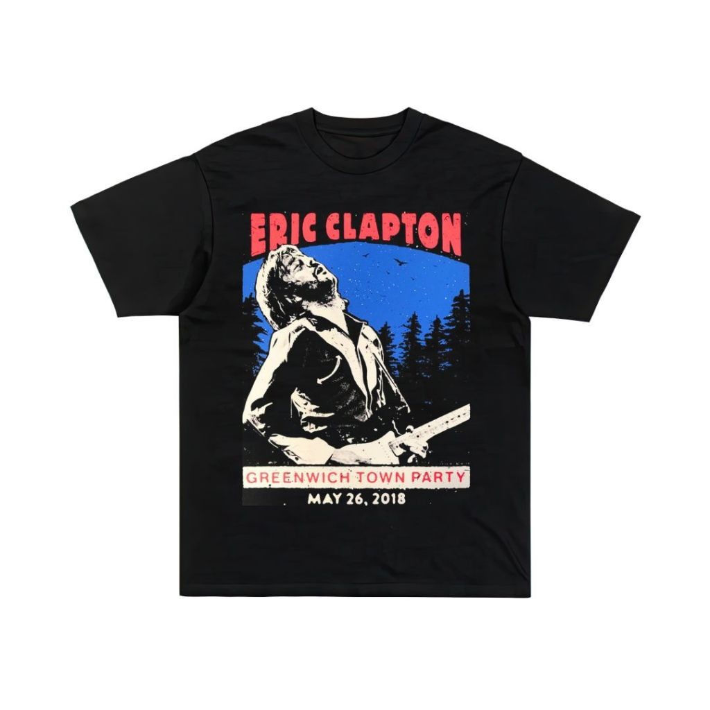 Psycho Crucify "Eric Clapton London 2017" Reguler T-Shirt | Black | Kaos Eric Clapton | Atasan COD