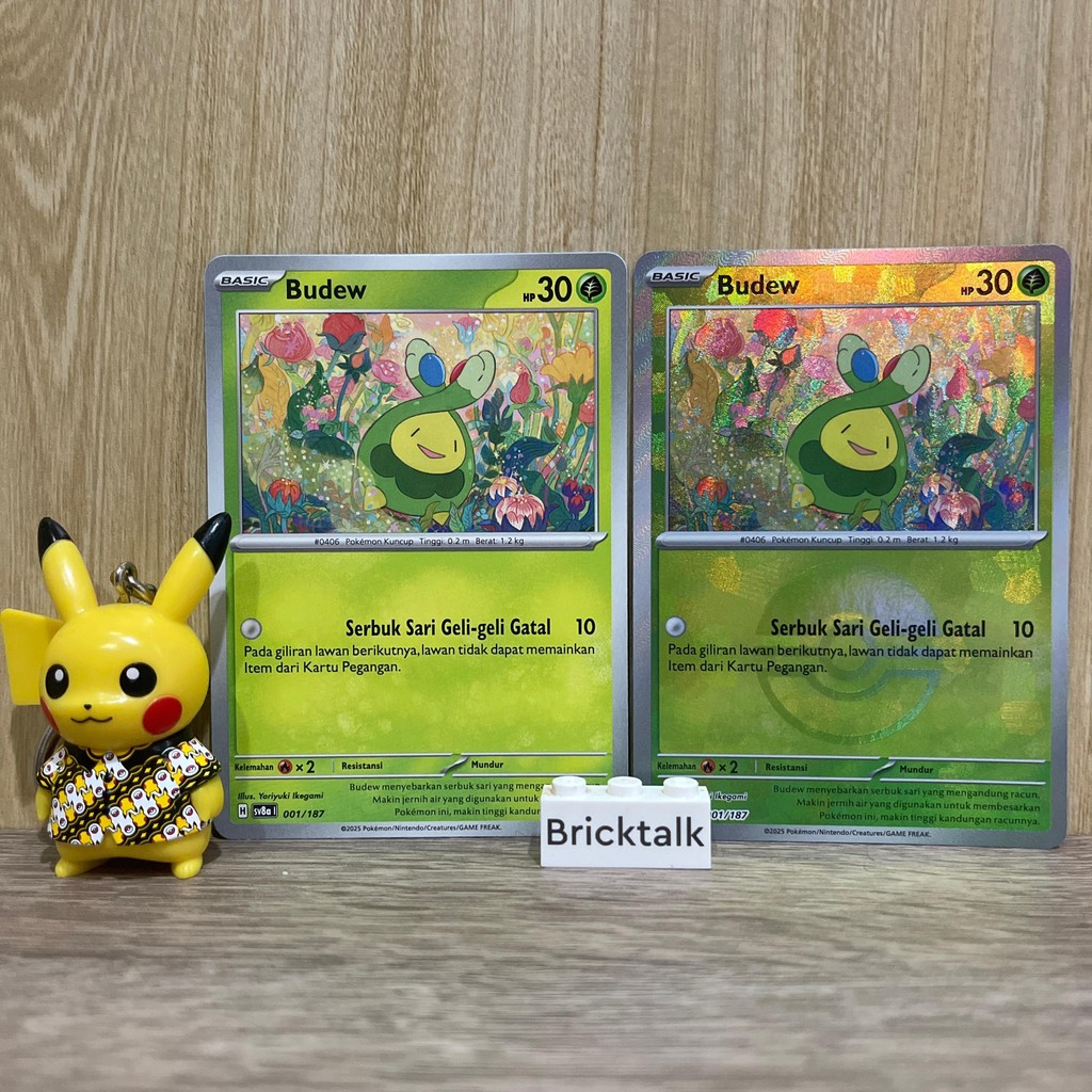 Kartu Pokemon TCG sv8a Budew 001/187 Normal, Pokeball / Monster Ball, Master Ball Trading Card Game 