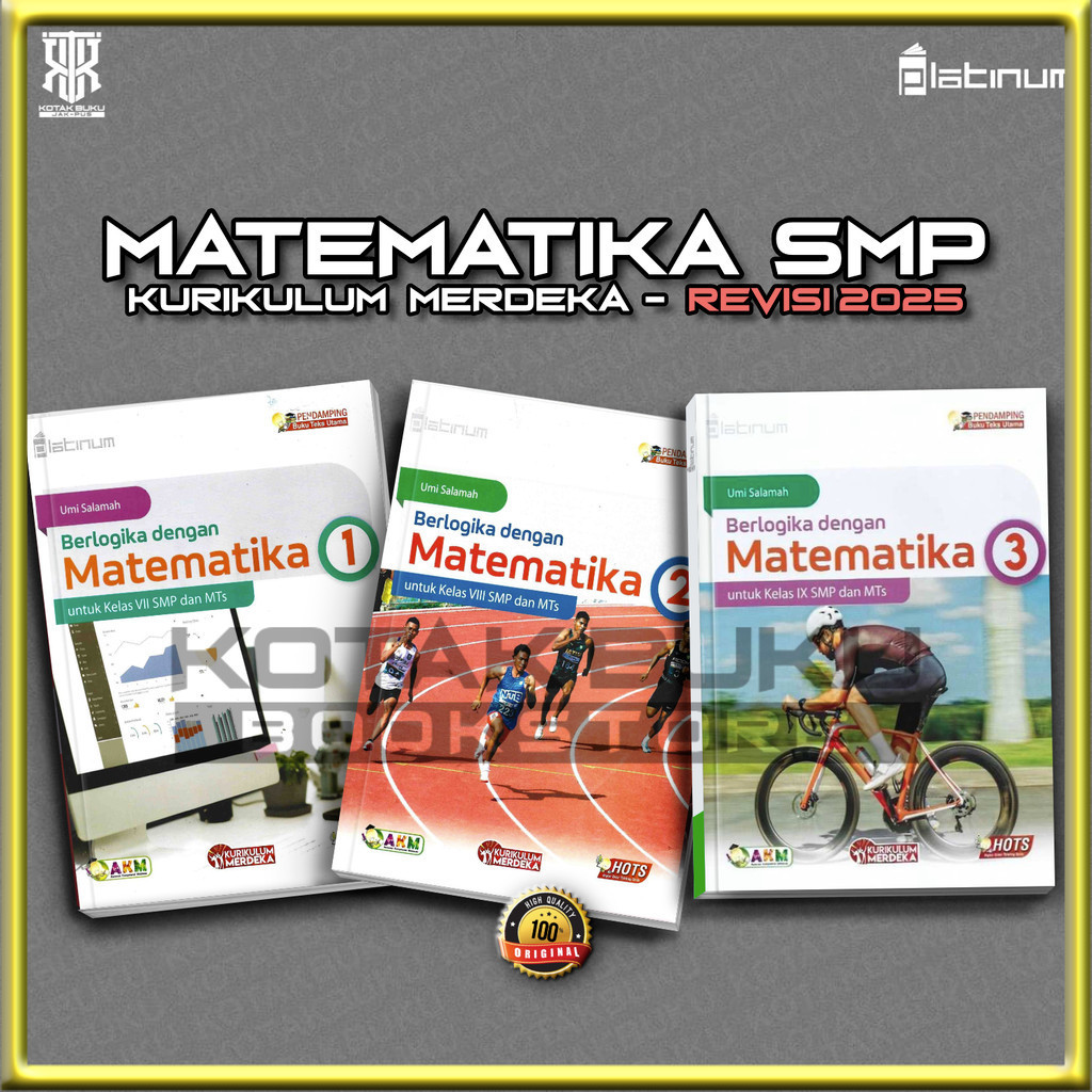 [ TS ] Buku Matematika kelas 7 8 9 SMP Kurikulum Merdeka / Matematika SMP / Tiga Serangkai / Revisi 