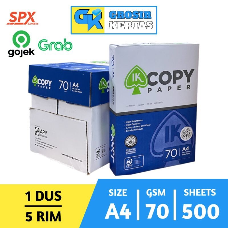 

(1 DUS) KERTAS A4 70 GRAM COPY PAPER