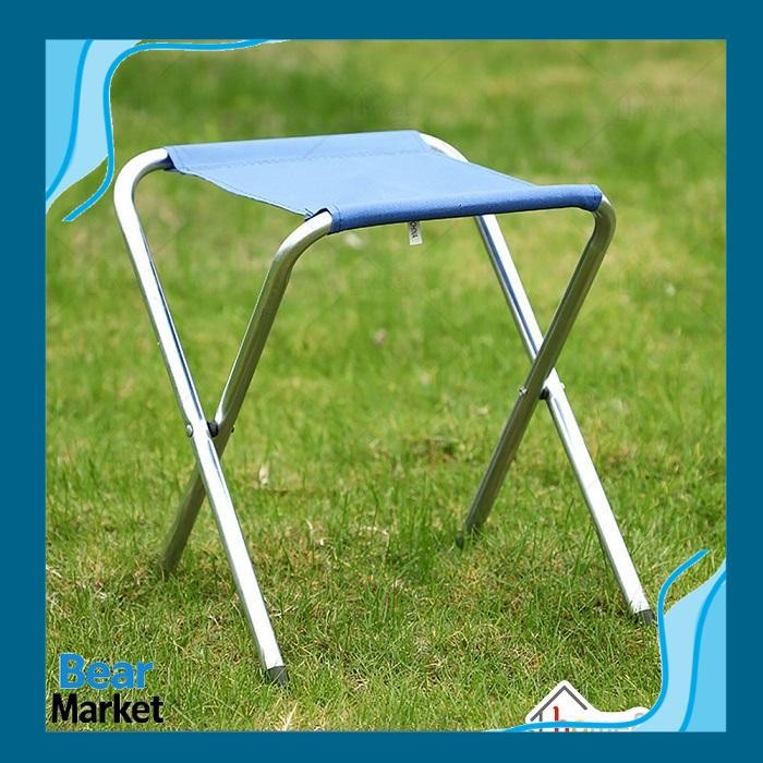 BEAR  Kursi Lipat Portable Camping Bangku Pancing Folding Chair - Putih