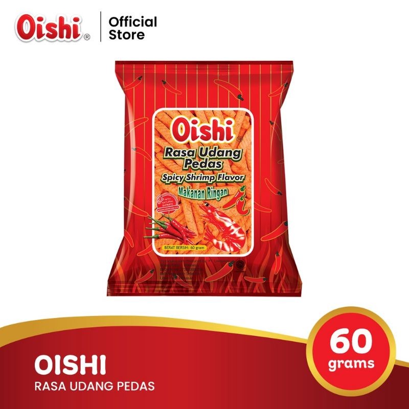 

Oishi Snack rasa Udang pedas kemasan 60 gram - ARM