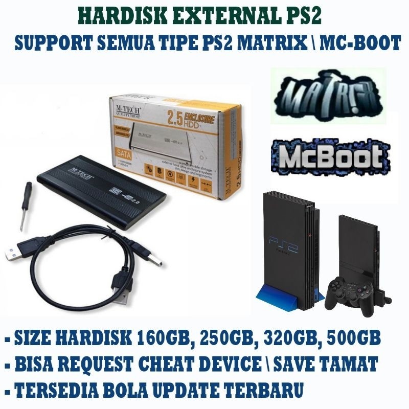 HDD Hardisk External PS2 Support Buat PS2 Matrix-MCBootCO