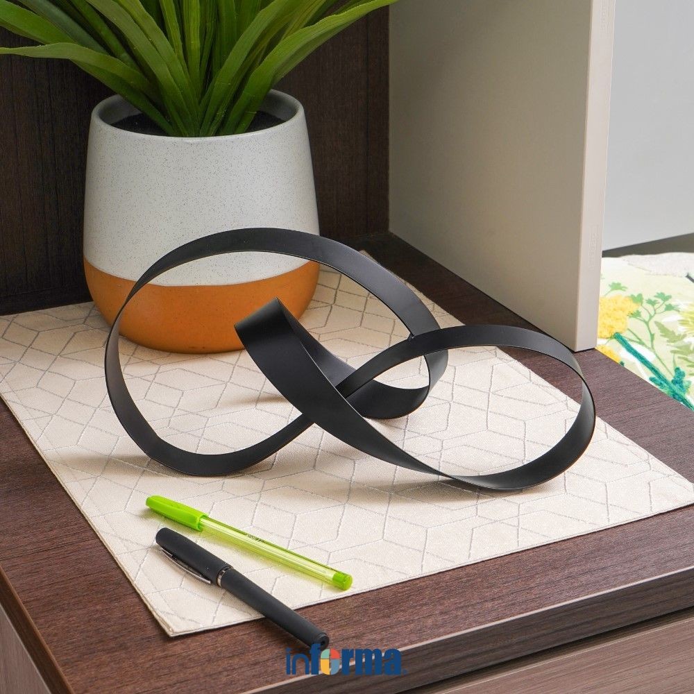 Informa 14 cm Patung Miniatur Abstrak Line - Hitam Pajangan Meja Aesthetic Home Decor Hiasan Rumah U