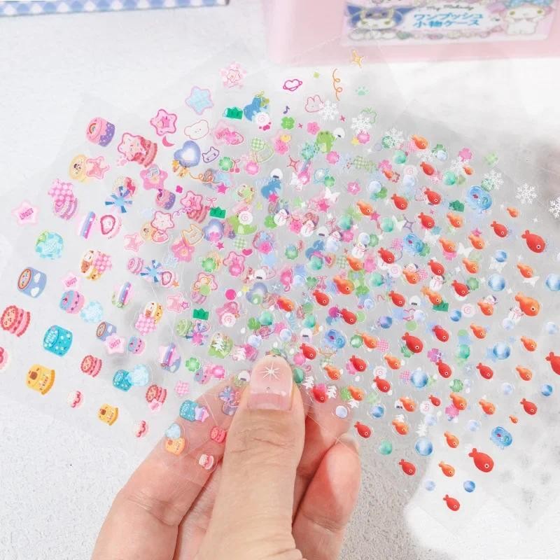 

1600pcs+ Mini Cartoon Scrapbook Sticker Sweet Small Animal Floral Cake Dessert Journaling Sticker DIY Decor Kawaii Stickers