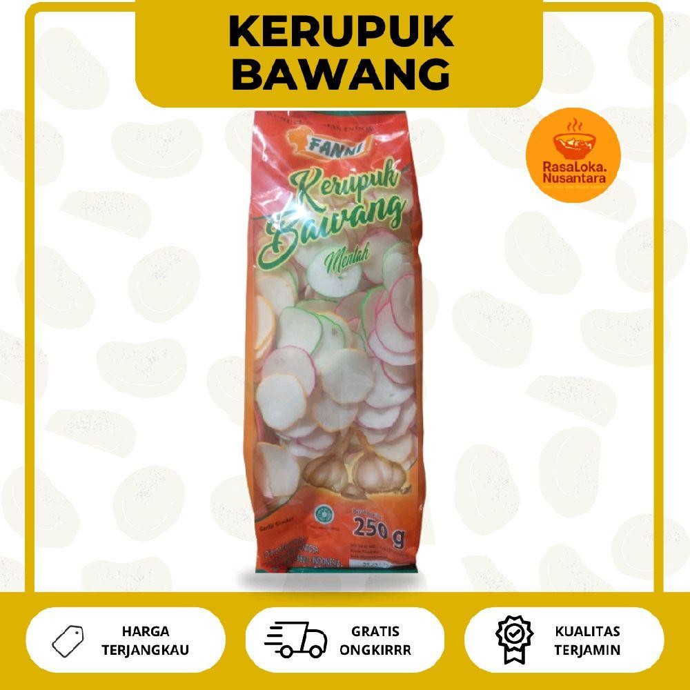 

[Isi 5 PCS] Kerupuk Krupuk Bawang Mentah Warna Warni dan Putih - Kemasan 250Gr