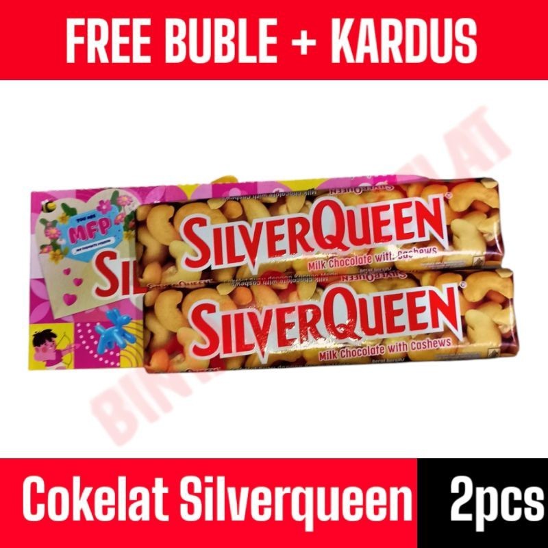 

SILVERQUEEN 55 GRAM ISI 2 PCS CAMILAN/CEMILAN/MAKANAN COKELAT