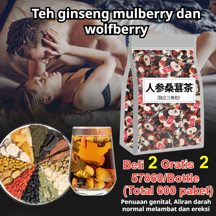 

Beli 1 gratis 1【Vitalitas yang Melonjak】Teh Herbal Ginseng dan Goji Berry 5g*30 bungkus Teh Kesehatan dengan Mulberry dan Goji Berry Teh Pemulihan untuk Begadang yang Meningkatkan Warna Kulit Teh Goji Berry, Ginseng, dan Kurma Mera