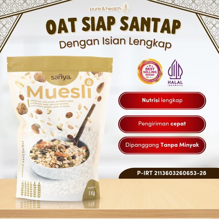 

Muesli Sereal 1 kg Makanan Ringan Almond Food - 1kg