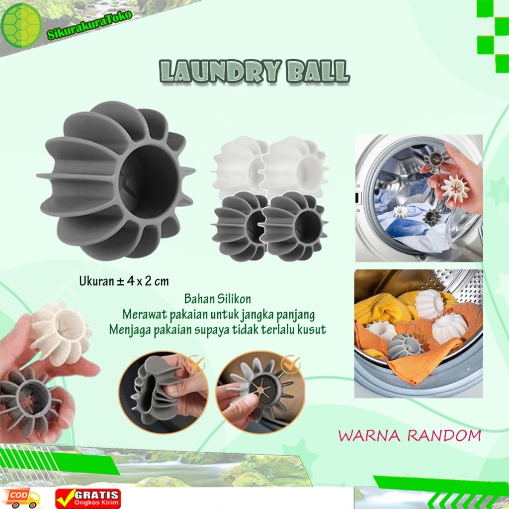 (SDA) Laundry Ball Bola Landak Ball Donat Washing Bola Karet mesin cuci model berduri bergerigi