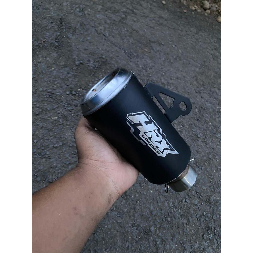 Silencer Knalpot Gp1 Black Original HRX Knalpot Hitam Coating Silincer Only