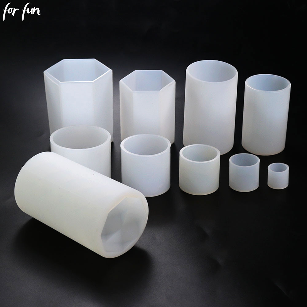 

For fun Cylinder Hexagon Silicone Mold DIY Epoxy Resin mold Candle Mould Aromatherapy Candle Wax Molds Clay Plaster Mould
