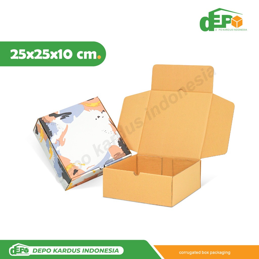 

Box 25x25x10 cm Kardus/Karton/Kemasan/Paking/Boxtas/boxbaju/boxhodie/Hampers/Gift/tinggi10