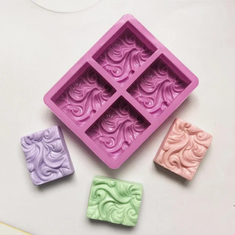 

1/2Pc 3D Handmade Silicone Soap Mold Wavy Ripple Pattern for DIY Handmade Soap Candle Resin Plaster Baking&Cake Decorating Tools