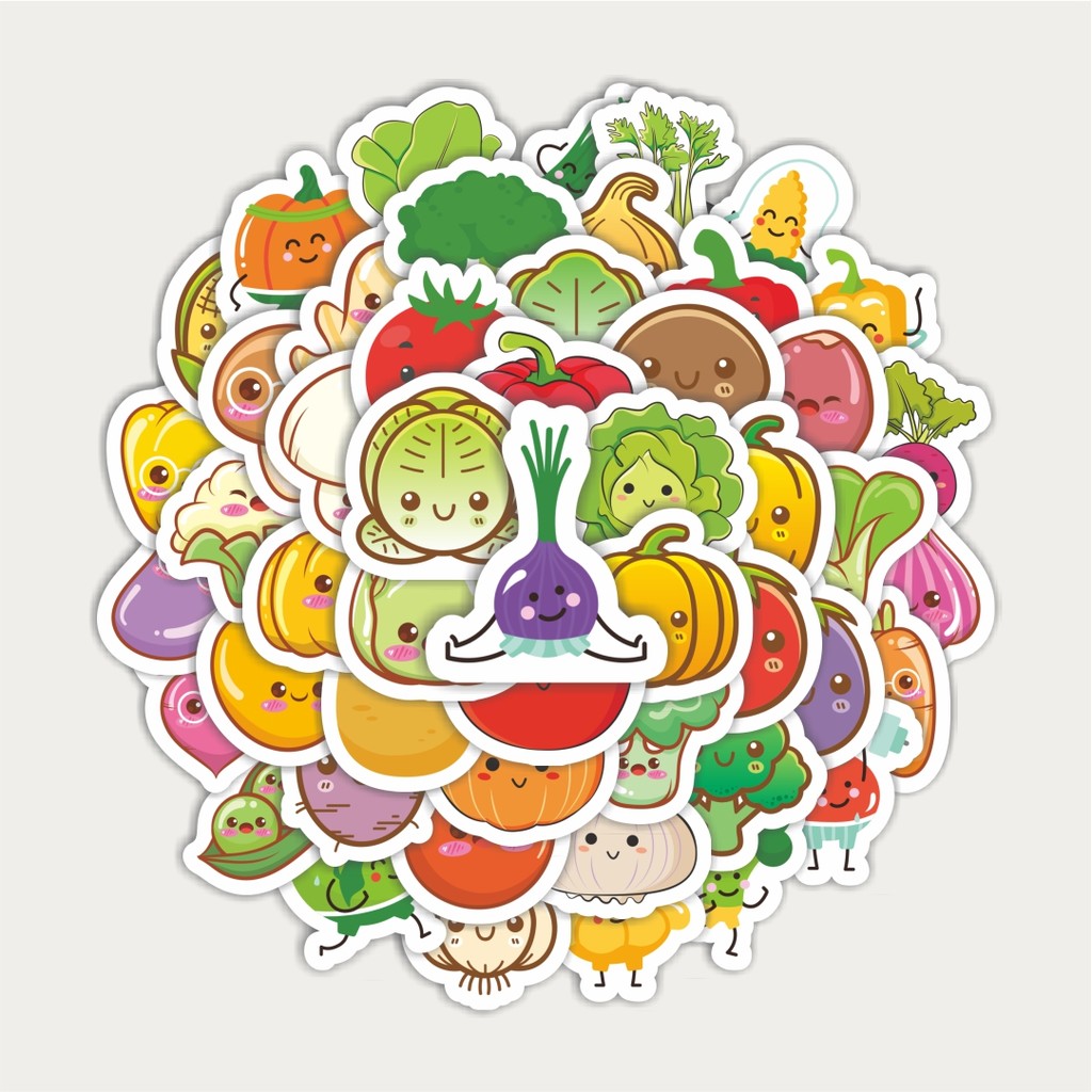 

Sticker Pack Stiker Kartun Sayuran Lucu | Sticker TUMBLR | Stiker LAPTOP KOPER HELM