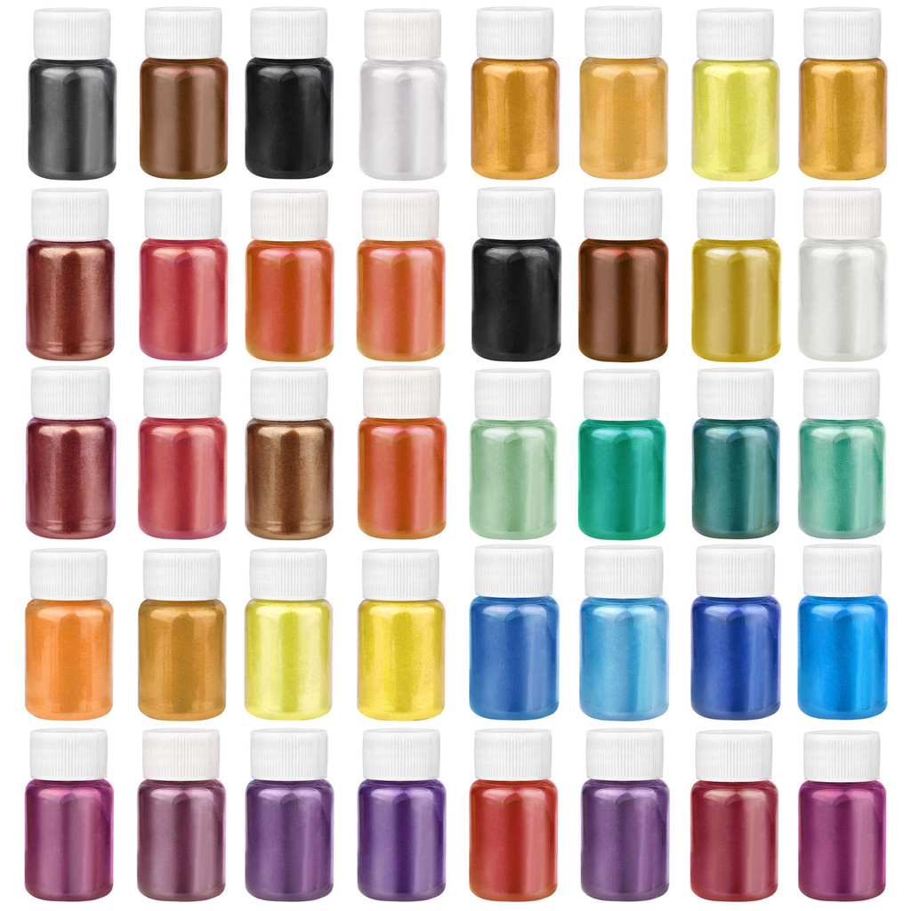 

4 Colors/Set Pearlescent Powder Resin Pigment Kits Mica Mineral Powder Dye DIY Epoxy Resin Jewelry Making Nail Art Decor Makeup