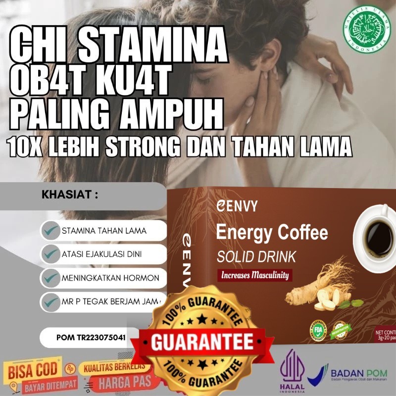 

ENVY Kopi Energy Max Original - Minuman Kopi Gingseng Stamina Coffee Kuat BPOM Tahan Lama Pria 60g
