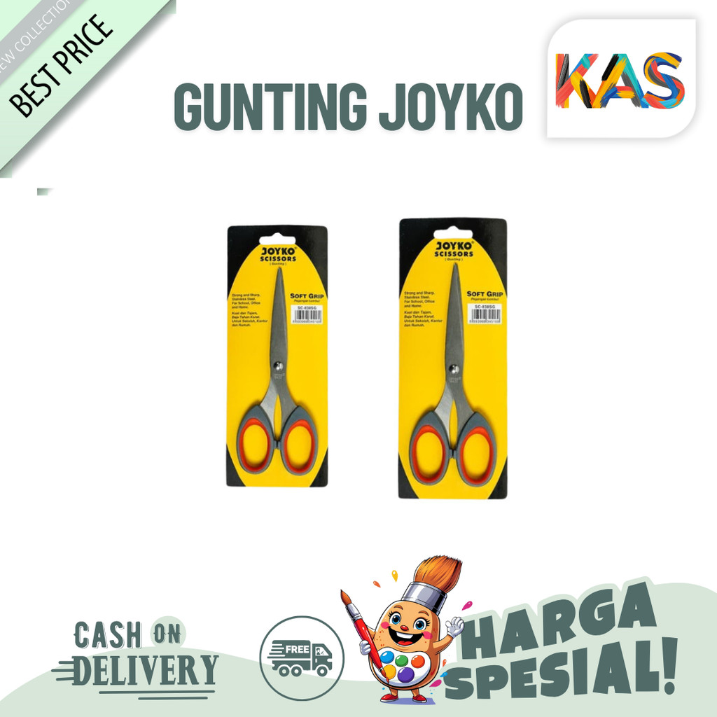 

Gunting Joyko SC-838 Soft Grip Scissors Medium - Satuan