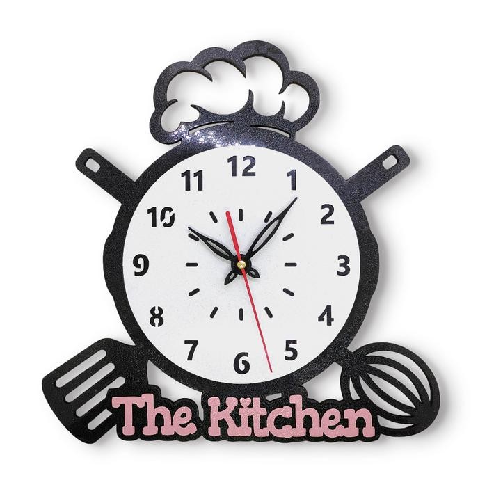 Jam hiasan Dinding Estetik Unik Dapur The Kitchen JD0013 jam  dinding - Pink