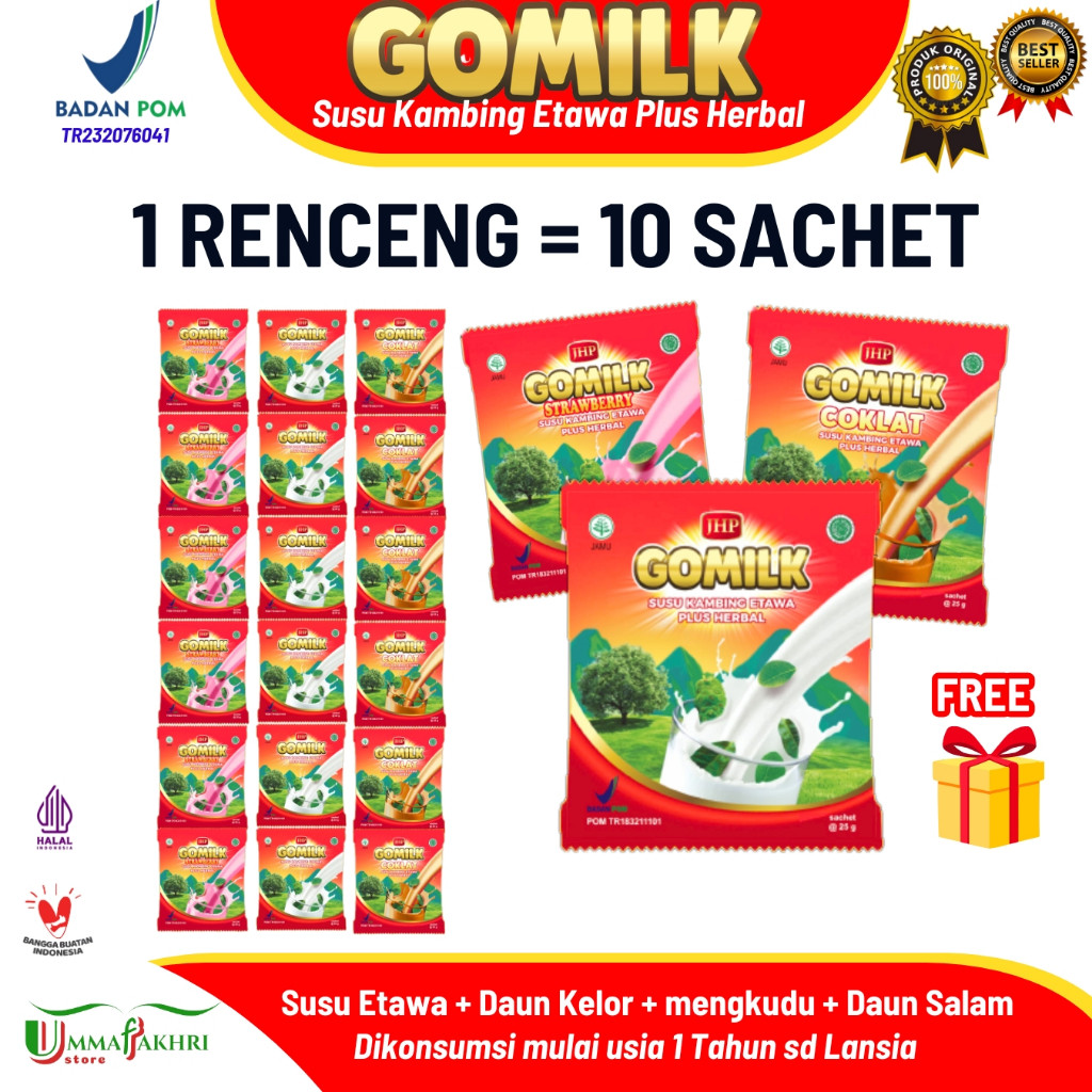 

GOMILK Susu Etawa Plus Herbal 10 Sachet