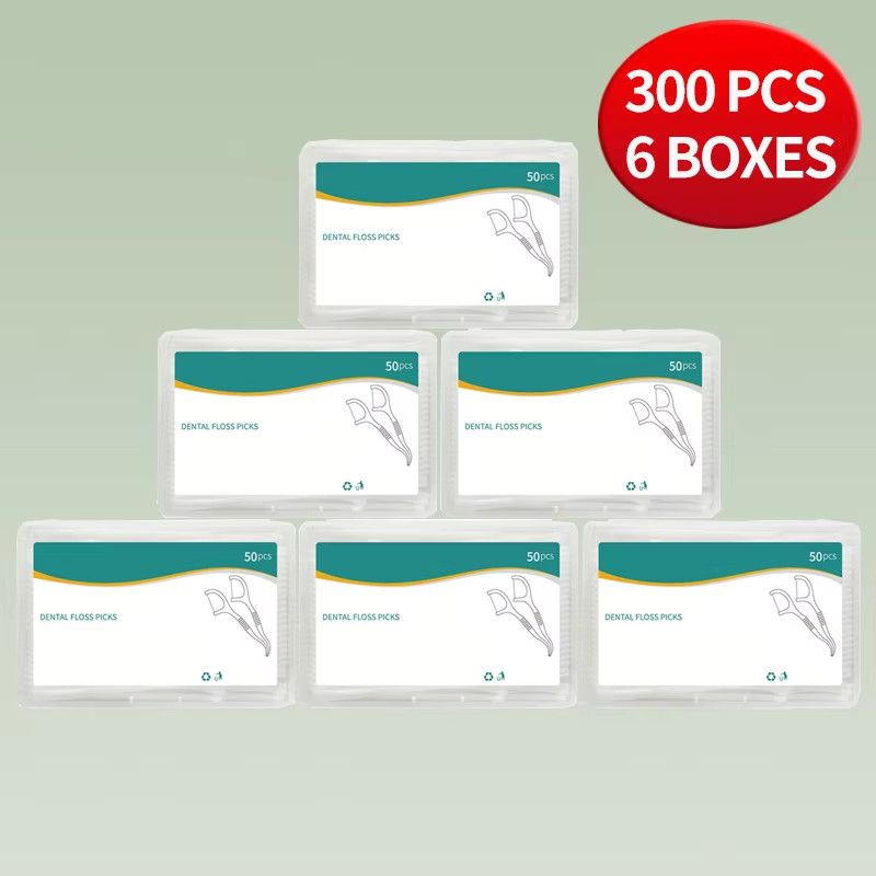 High-tensile fine-grained dental floss stick disposable plastic toothpick dental floss portable dent