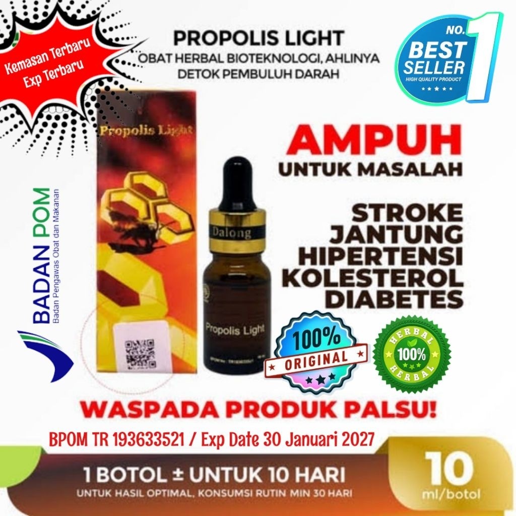 PROPOLIS LIGHT 1 BOTOL ISI 10ML ORIGINAL PROPOLIS TERBAIK
