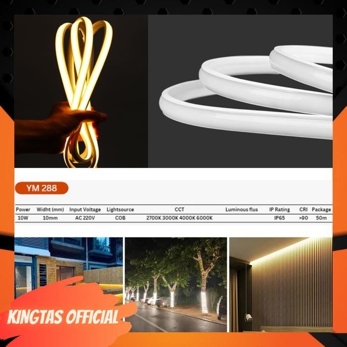 Led Strip COB IP65 220V 288LED Yimai LED STRIP 2835 IP67 220V 288LED COB - 12MM