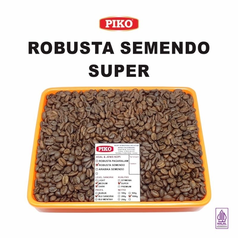 

Kopi Robusta Semendo Super 1kg Biji Kopi Bubuk Piko