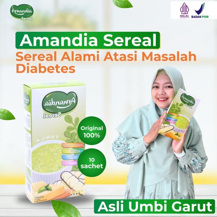

Amandia Sereal Rendah Gula 300gr - Gluten Free, Aman Penderita Diabetes, Indeks Glikemik Rendah, Halal BPOM