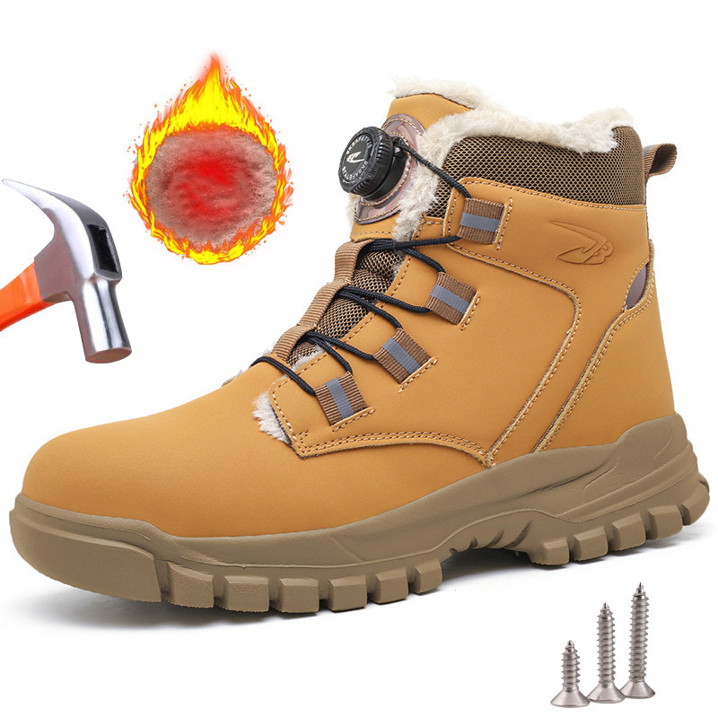 Work Safety Boots Men Women Autumn Winter Waterproof Protective Safety Shoes Men Lightweight Steel T