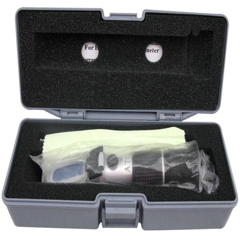 Handheld Sugar Refractometer 0-90%  Brix Content Juice Liquids Tester with ATC Measurement Tool Sauc