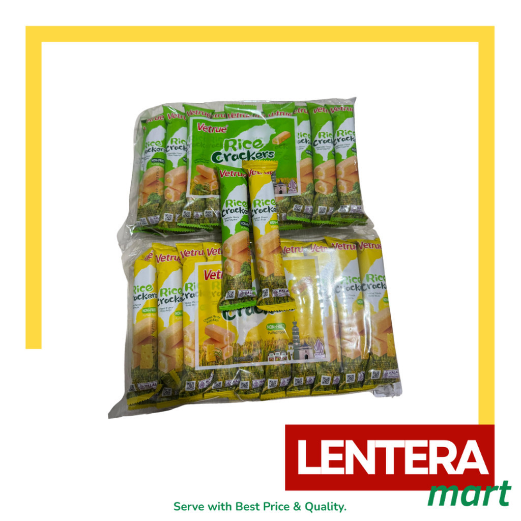 

[SERBA 1000] Vetrue Rice Crackers Rasa Sayuran/Keju Non-Fried Sehat 11gr LenteraMart