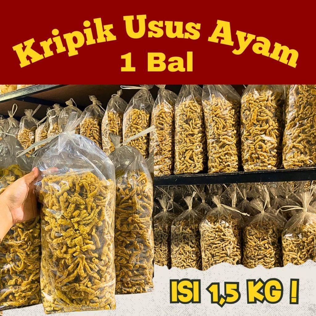 

Keripik Usus Ayam Krispy Original Kemasan 1 ball