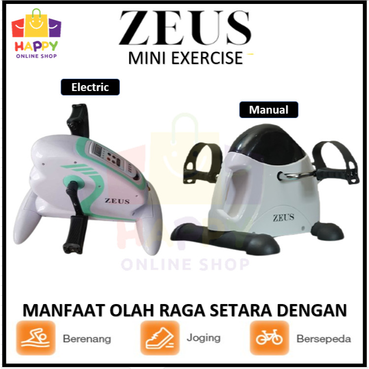 Zeus Mini Electric Exercise Bike Sepeda Terapi Statis