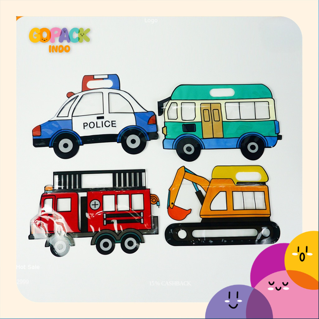 Plastik Klip Cookies Motif Mobil Plastik Klip Permen Wadah Permen Plastik Jajanan Kecil