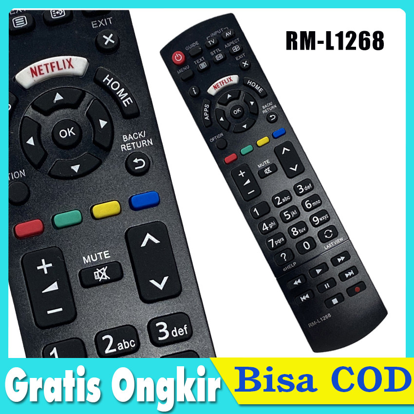 Remote TV Panasonic - Kompatibel dengan Smart TV LED/LCD, Netflix, YouTube - Pengganti Remote Rusak/