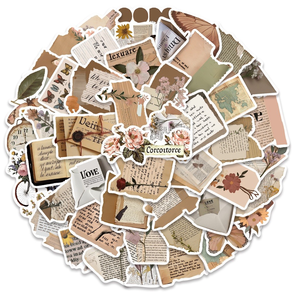 

Sticker Lucu Retro Korea Stiker untuk Buku Tempel/Buku Harian/Dekorasi Laptop/Sticker Helm Tahan Air Vinil/Stiker Tablet Ponsel Stiker Tahan Air