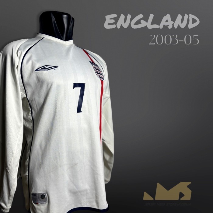 2001-03 ENGLAND HOME SHIRT BECKHAM #7