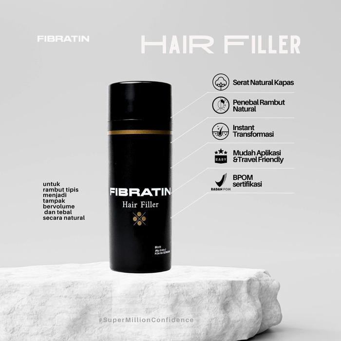 FIBRATIN fiber filler penebal rambut warna hitam