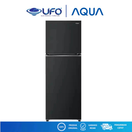 Aqua Kulkas 2 Pintu Kapasitas 225 liter Turbo Cooling, Bigger Freezer AQRDTM285RAV(MX)