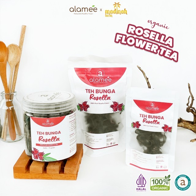 

Teh Bunga Rosella Tea Siap Saji Seduh Sehat Organic Organik Herbal Alami Teh Seduh madinah