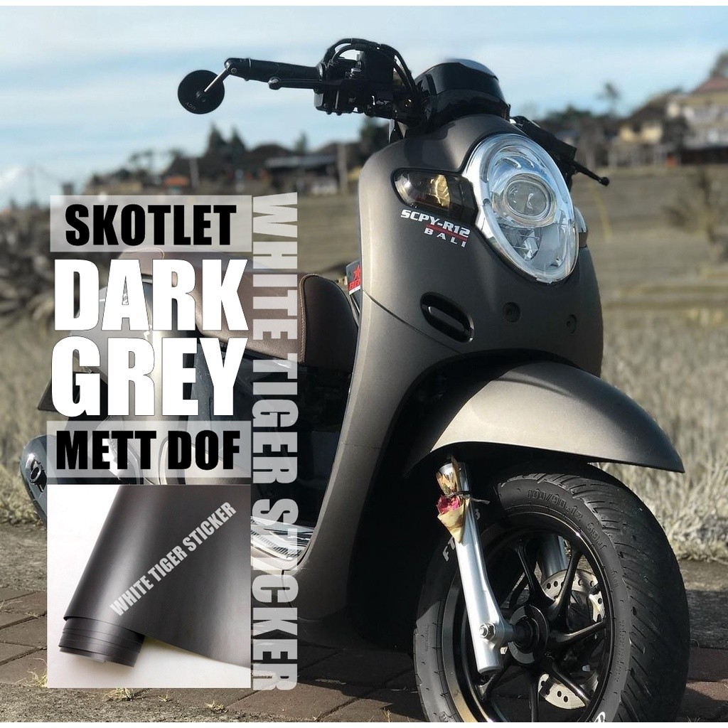 Skotlet Stiker Motor Grey Metalik Doff Skotlet Abu Grey Doff Scotlite Grey Mate Stiker Motor Abu Abu