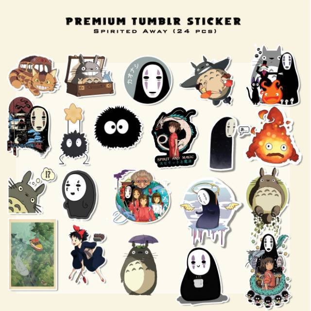 

Stiker SPIRITED AWAY Sticker Aesthetic Laptop HP