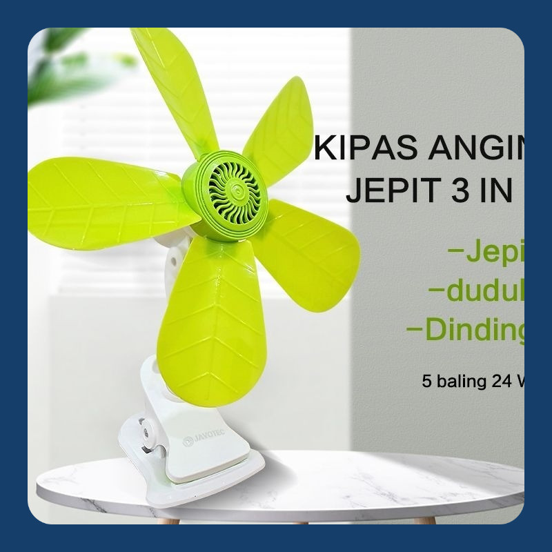 Mini fan jepit javotec 490(jepit~dinding~duduk) / Kipas Angin Jepit 24W / Kipas angin mini / Kipas A