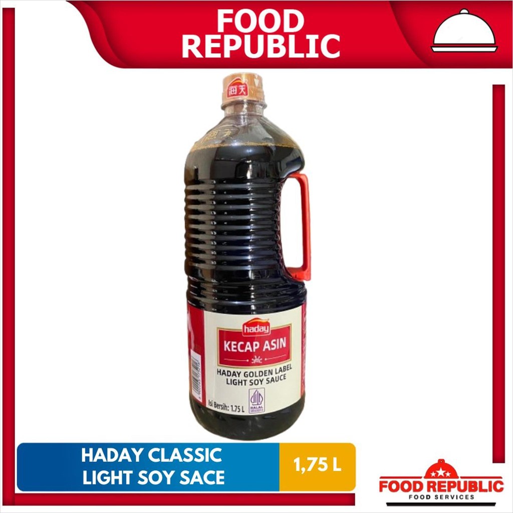 

Haday Light Soy Sauce 1.75 Ltr Kecap Asin Golden Label HaiTian Halal