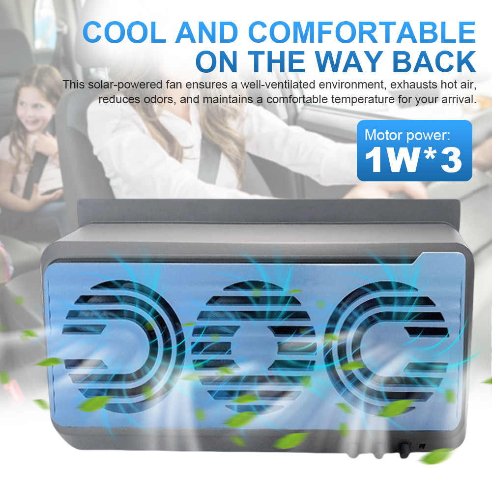 Solar Powered Car Exhaust Fan Promoting Air Circulation Car Exhaust Ventilation Fan Auto Air Cooling