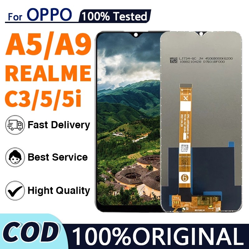 【ORIGINAL】LCD for OPPO A5 2020/A9 2020/for REALME 5I / C3 FULL SET TOUCHSCREEN ORI HD ORIGINAL 100%