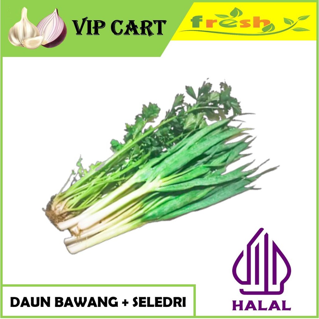 

DAUN BAWANG + SELEDRI PER IKAT - VIP SAYUR